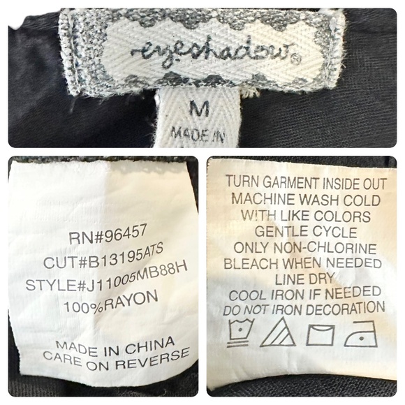 Women's | Eyeshadow | Black Embroidered Sleeveless Midi Wrap Style Dress - M - Picture 8 of 8